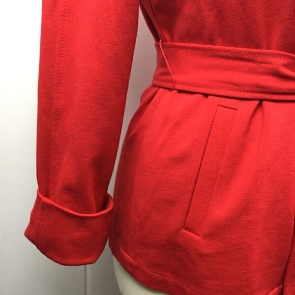 Pendleton Red Tie Waist Modal Wool Jacket MP - Picture 4 of 11